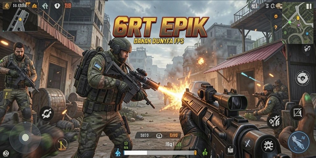 Gameplay menarik dari 6RT dengan aksi tembak-menembak yang seru.