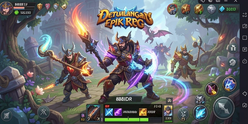 Screenshot gameplay 888IDR menampilkan petualangan RPG yang mendebarkan.