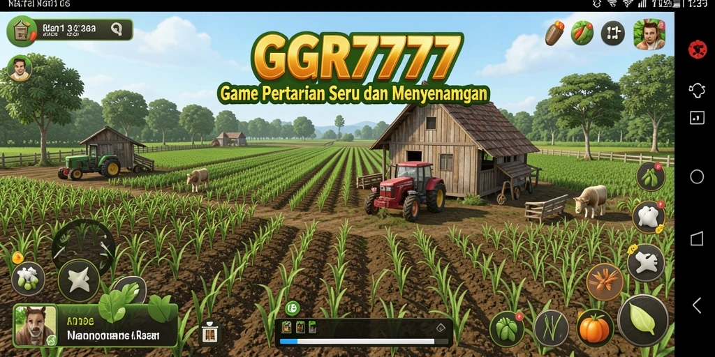 Screenshot gameplay GGR7777 dengan tampilan pertanian yang indah.