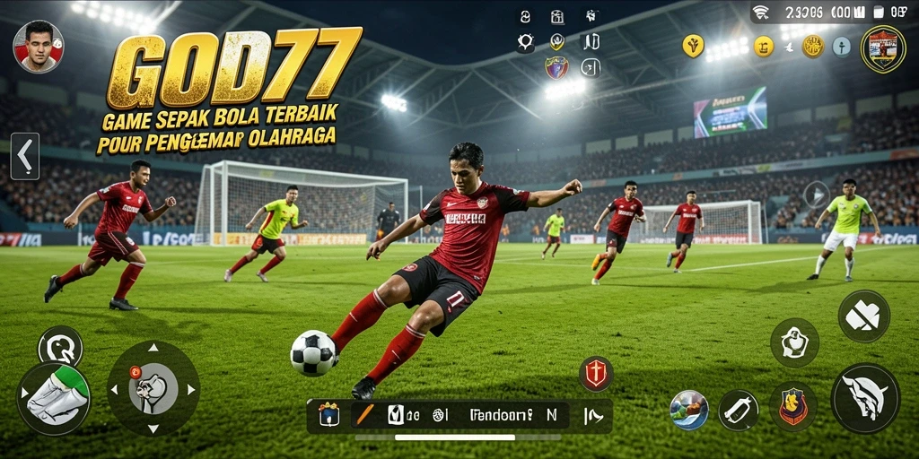 Gameplay intens di lapangan sepak bola GOD77.