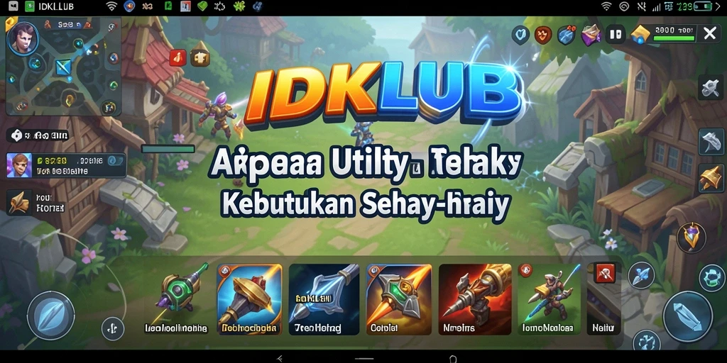 Screenshot utama IDKLUB menampilkan berbagai fitur Utility yang bermanfaat.