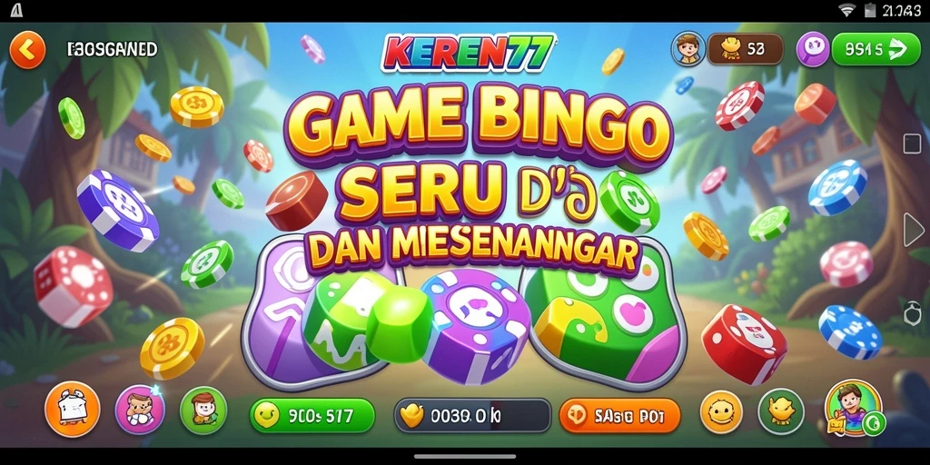 Screenshot gameplay KEREN77 yang menampilkan suasana bingo yang seru.