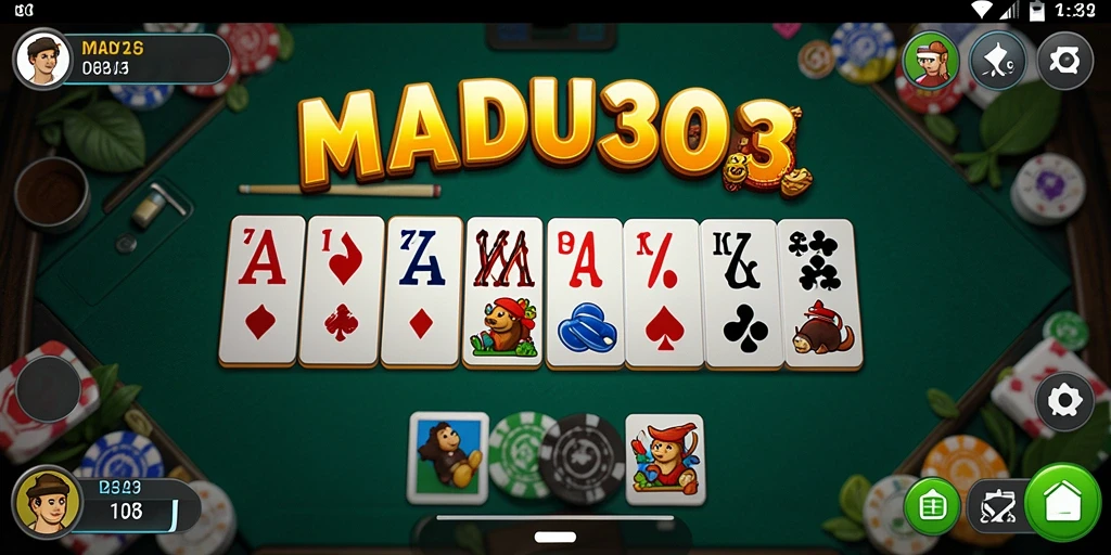 Tampilan gameplay seru di MADU303 dengan berbagai mode Domino.