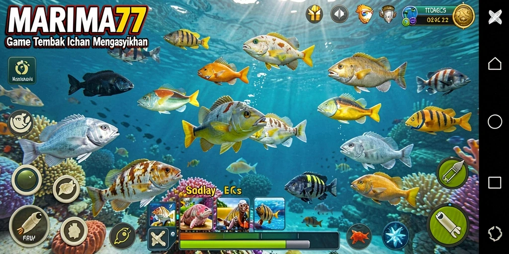 Screenshot gameplay Tembak Ikan di MARIMA77.