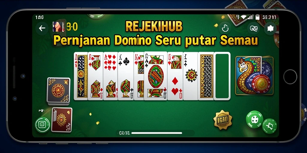 Tampilan gameplay seru dari permainan Domino REJEKIHUB.