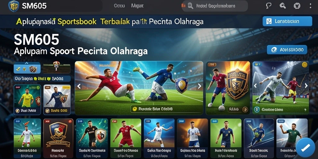 Tampilan menarik dari gameplay dalam aplikasi Sportsbook SM605.