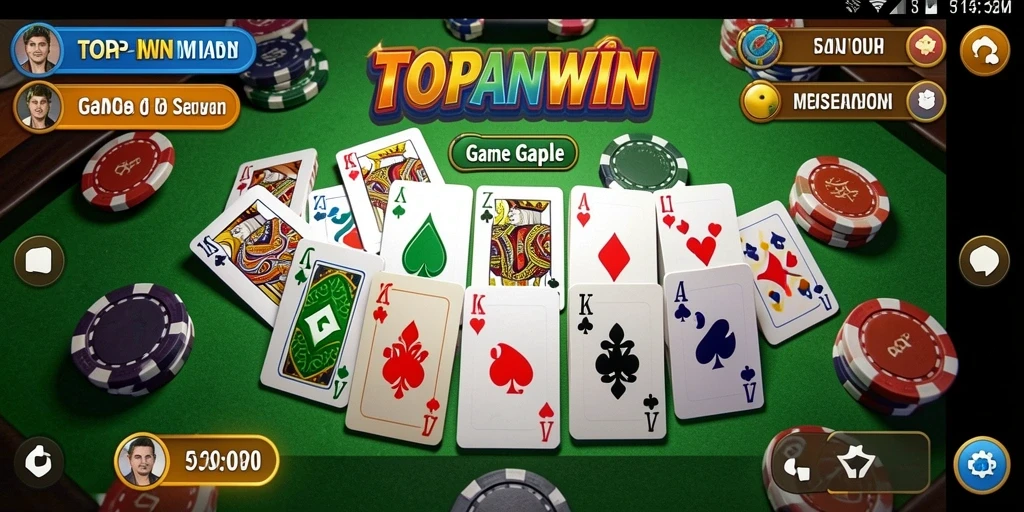Tampilan gameplay seru di TOPANWIN dengan pemain yang bersaing.