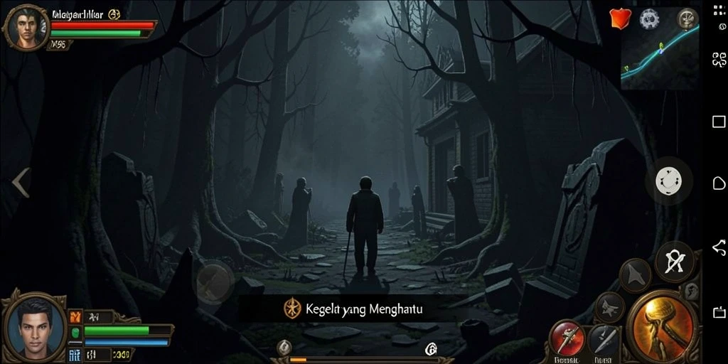 Tangkapan layar V98 menampilkan adegan gameplay yang mencekam.