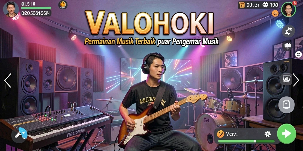 Screenshot VALOHOKI menampilkan gameplay musik yang seru dan interaktif.