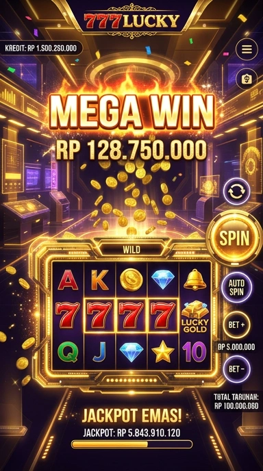Tampilan utama aplikasi 777lucky yang menarik dan mudah digunakan.